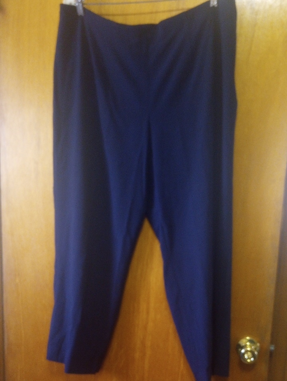 Avenue Navy Blue Polyester, Rayon & Spandex Stretch Pants, Size 20 Petite